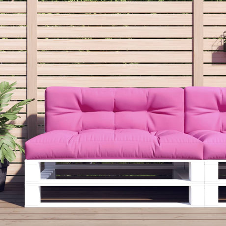 VidaXL Palettenkissen 2 Stück Stoff rosa
