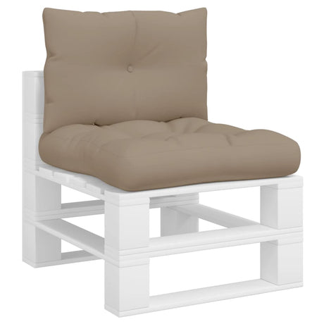 VidaXL Palettenkissen 2 Stück Stoff Taupe