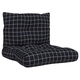 VidaXL Palettenkissen 2 Stk. Rautenmuster Oxford-Stoff Schwarz