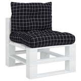 VidaXL Palettenkissen 2 Stk. Rautenmuster Oxford-Stoff Schwarz