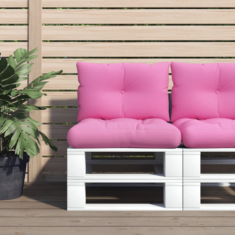 VidaXL Palettenkissen 2 Stk. Oxford-Stoff rosa