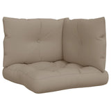 Vidaxl palletkussens 3 st stof taupe