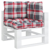 Vidaxl Pallet cushions 3 stedcase pattern Fabric red