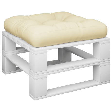 Vidaxx Palettenkissen 60x61,5x10 cm Stoff cremefarben
