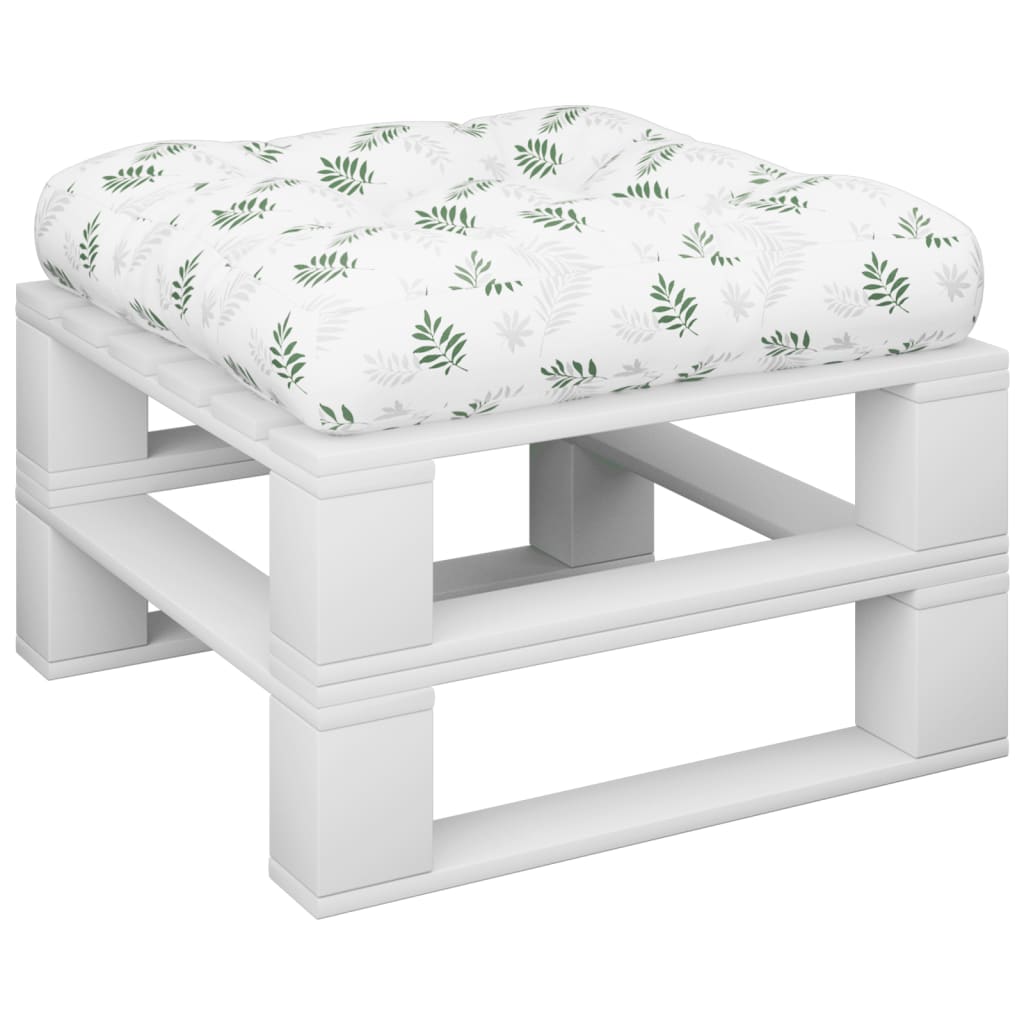 VidaXL Palettenkissen 60x61,5x10 cm Blattmuster Oxford-Stoff