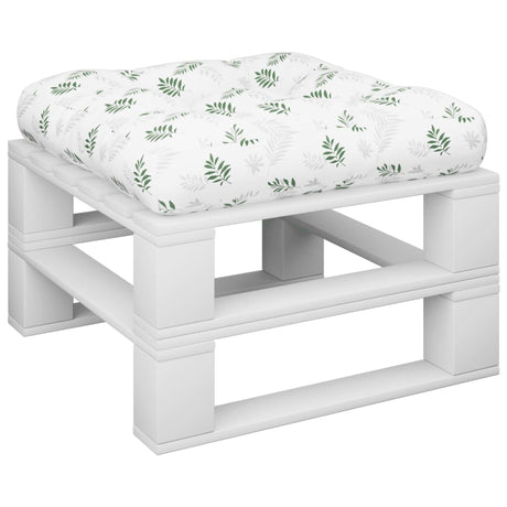 VidaXL Palettenkissen 60x61,5x10 cm Blattmuster Oxford-Stoff