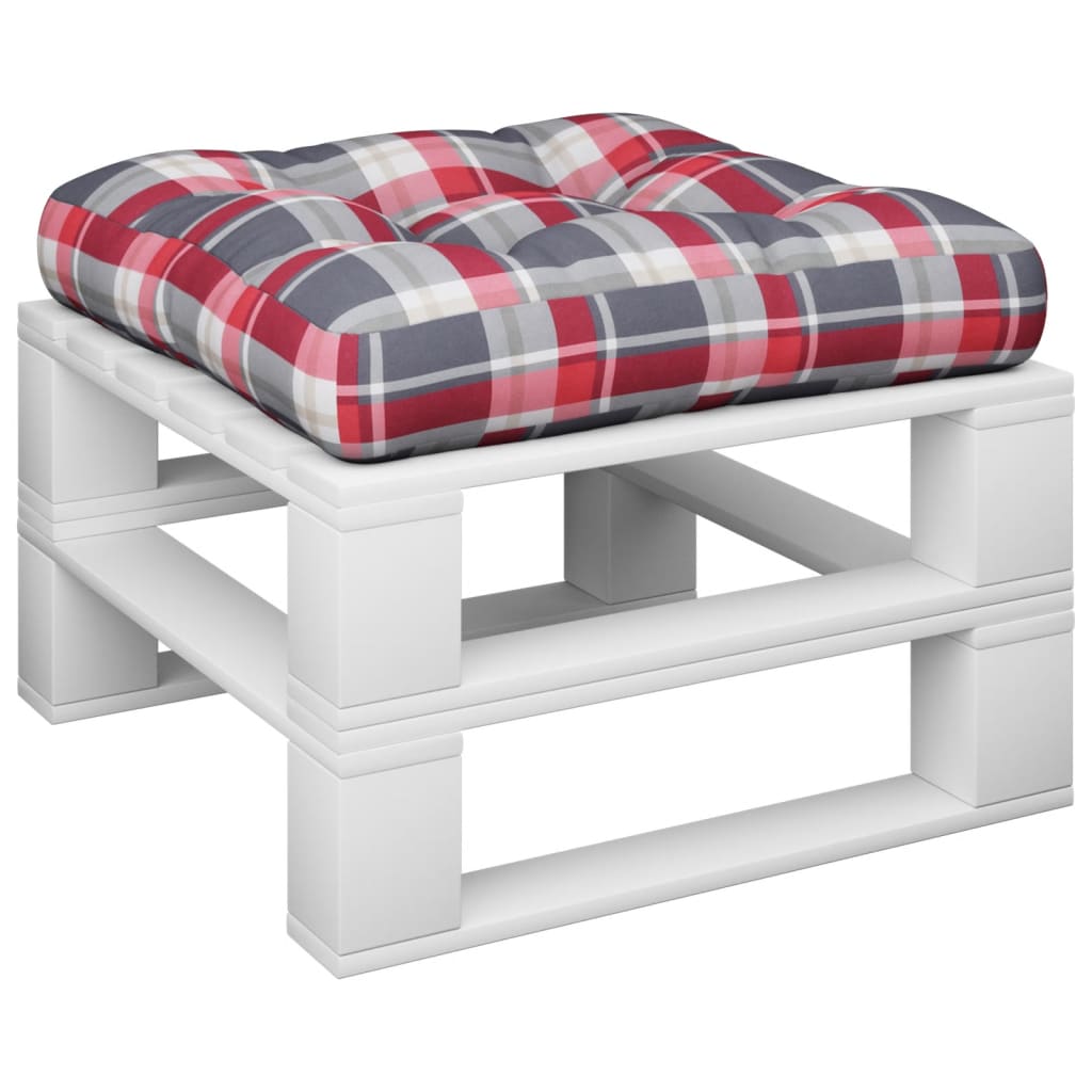 Vidaxx Palettenkissen 58x58x10 cm Rautenmuster Stoff rot