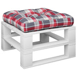 VidaXL Pallet cushion 58x58x10 cm checker pattern Dust red