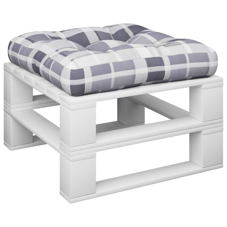 VidaXL Palettenkissen 58x58x10 cm Rautenmuster Stoff grau