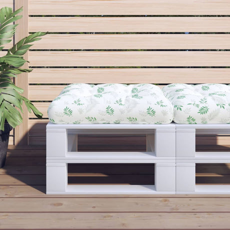 VidaXL Palettenkissen Blattmuster 58x58x10 cm Oxford-Stoff