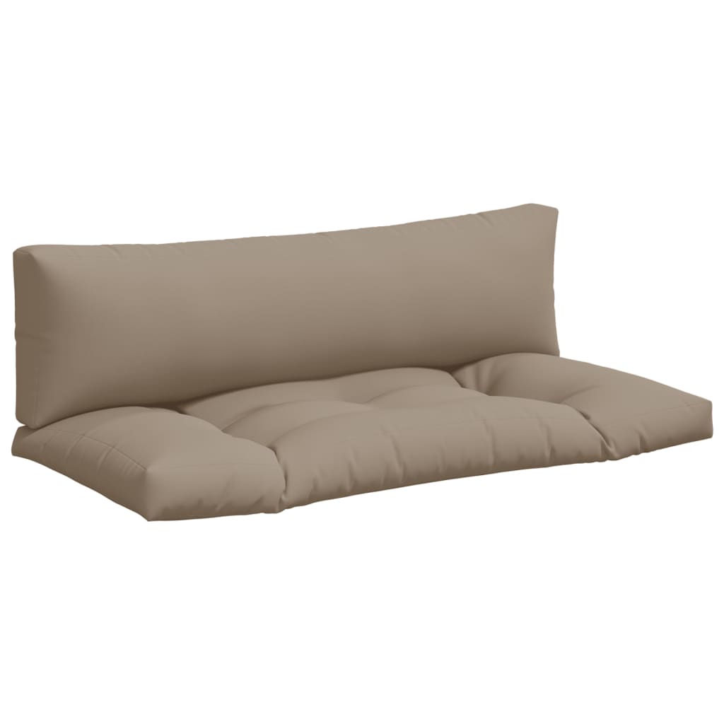 Cuscini da pallet Vidaxl 2 St tessuto taupe