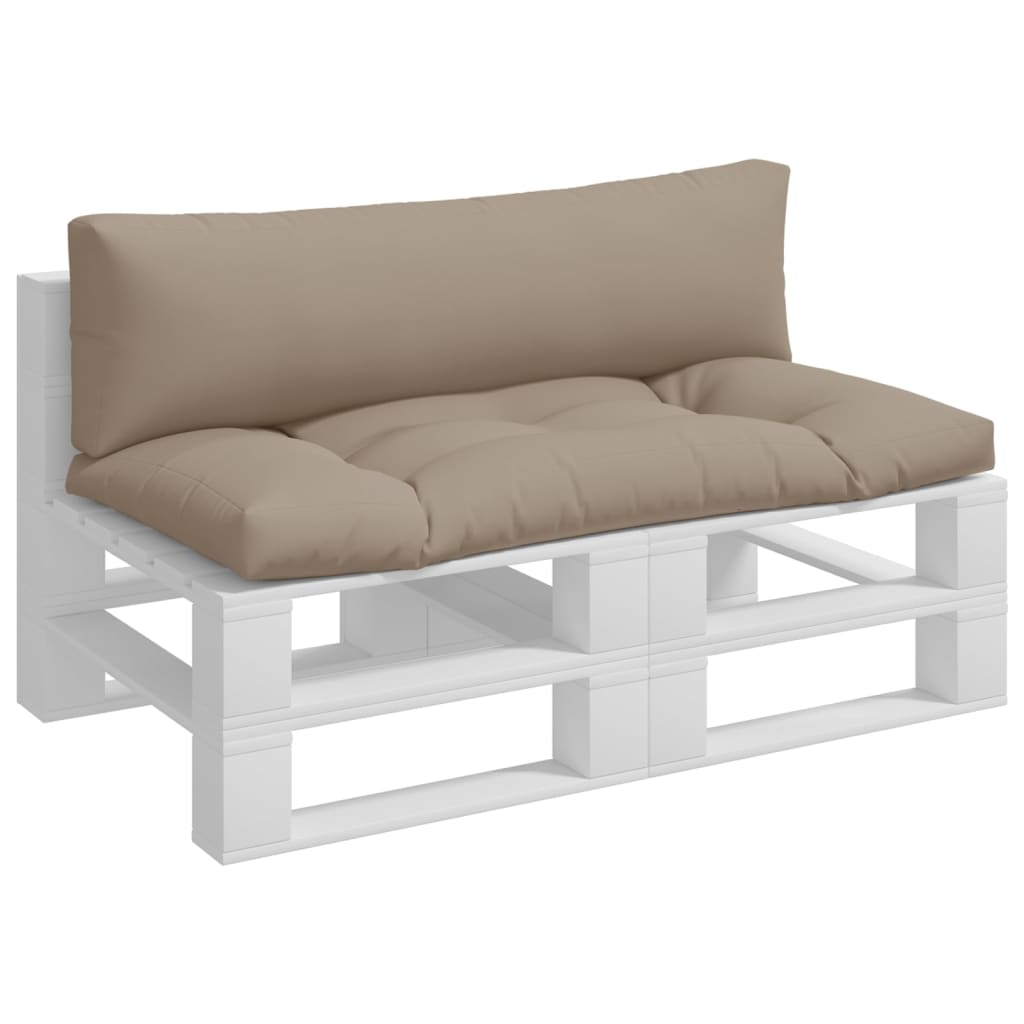 Cuscini da pallet Vidaxl 2 St tessuto taupe