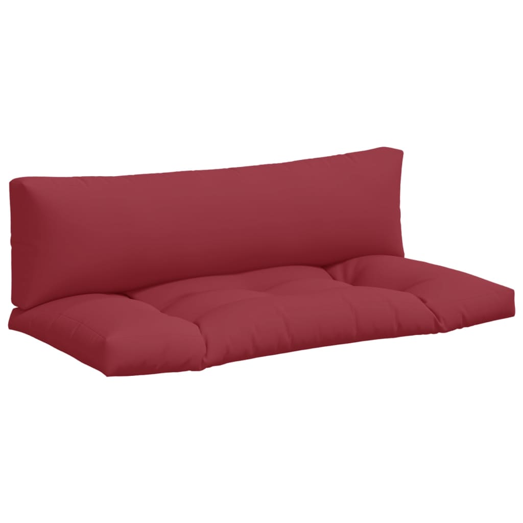 Vidaxl Pallet cushions 2 st fabric wine red