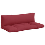 Vidaxl Pallet cushions 2 st fabric wine red