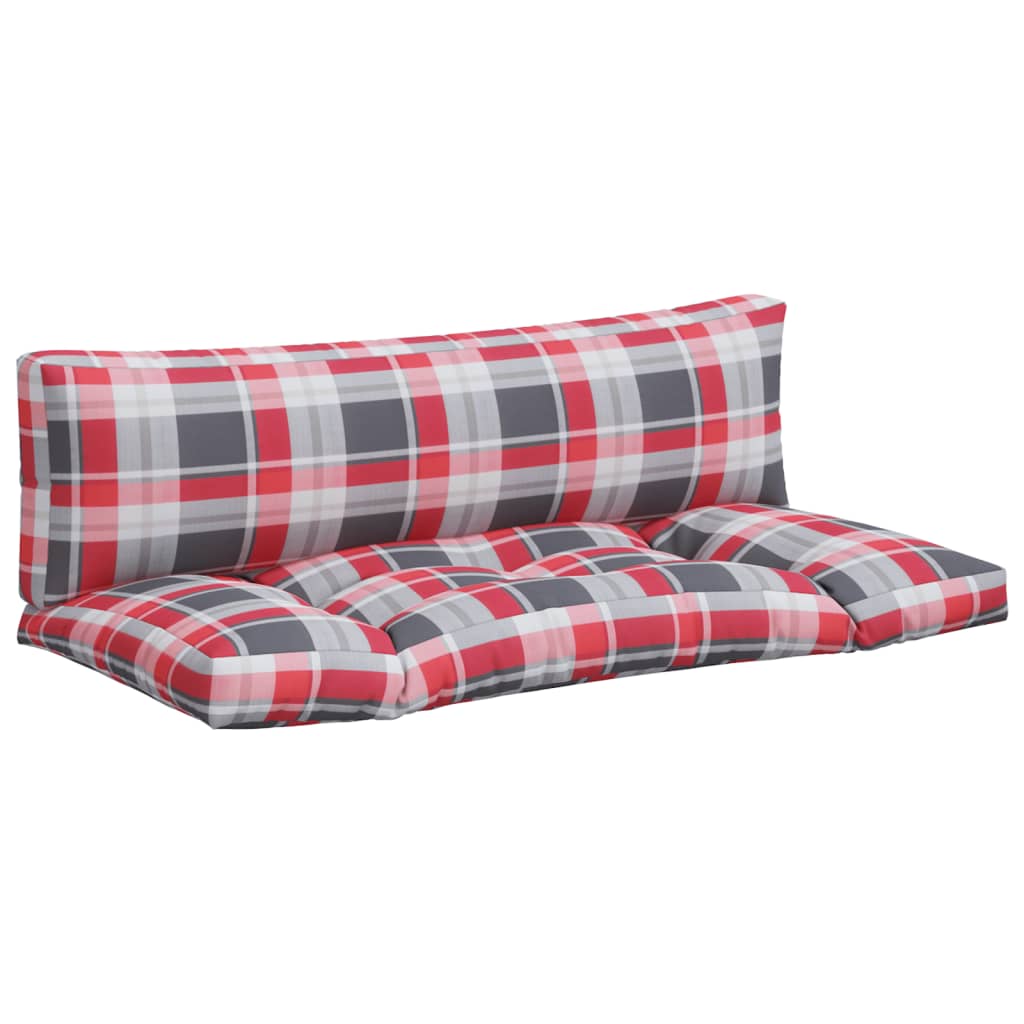 Vidaxl Pallet cushions 2 stedcase pattern Fabric red