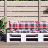 Vidaxl Pallet cushions 2 stedcase pattern Fabric red