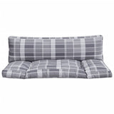 Vidaxl Pallet cushions 2 stedcase pattern Fabric gray