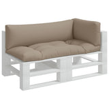 Vidaxl palletkussens 3 st stof taupe