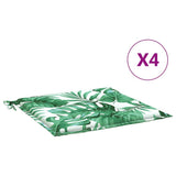 Vidaxl stoelkussens 4 st bladpatroon 40x40x4 cm stof