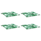 Vidaxl stoelkussens 4 st bladpatroon 40x40x4 cm stof