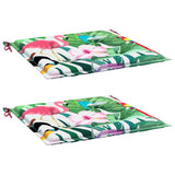 VidaXL Gartenstuhlkissen 2 Stück 40x40x4 cm Stoff mehrfarbig