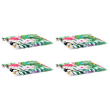 VidaXL Gartenstuhlkissen 4 Stück 40x40x4 cm Stoff mehrfarbig