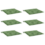 VidaXL Stuhlkissen 6 Stück Blattmuster 40x40x4 cm Stoff
