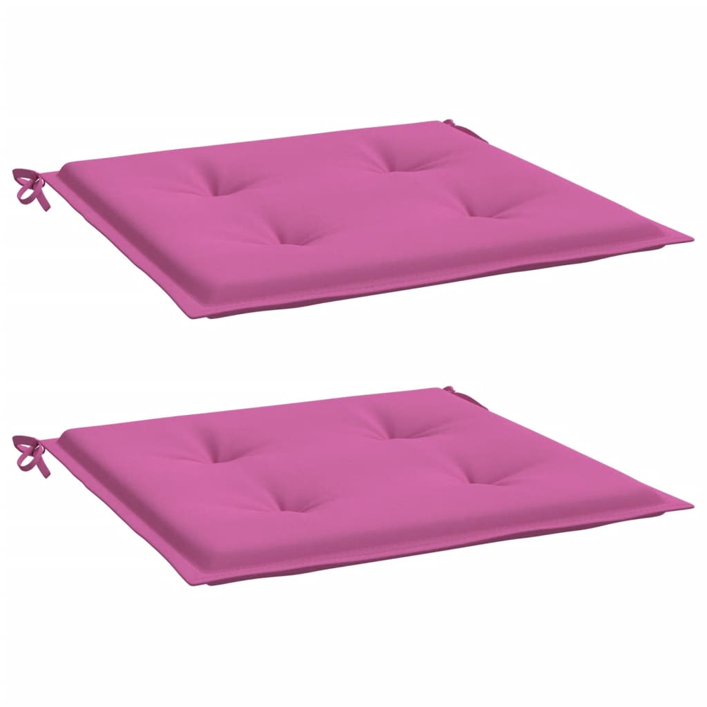 Vidaxl Gartenstuhl Kissen 2 ST 40x40x3 cm Stoff rosa