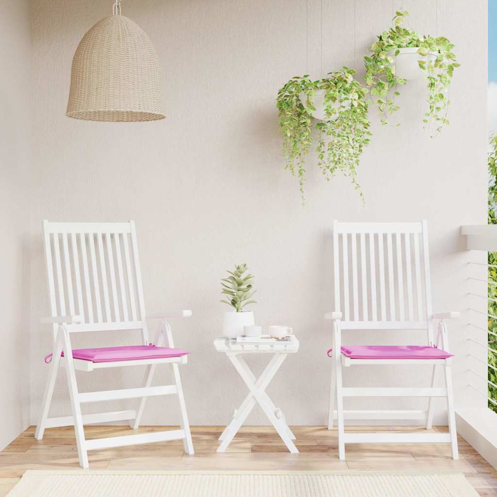 VidaXL Gartenstuhlkissen 2 Stück 40x40x4 cm Stoff rosa