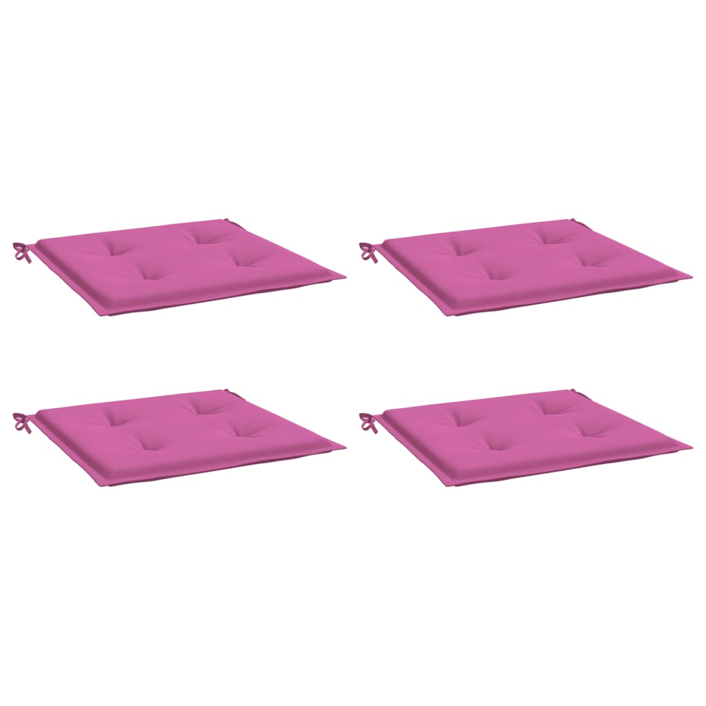 Vidaxl Gartenstuhl Kissen 4 ST 40x40x3 cm Stoff rosa