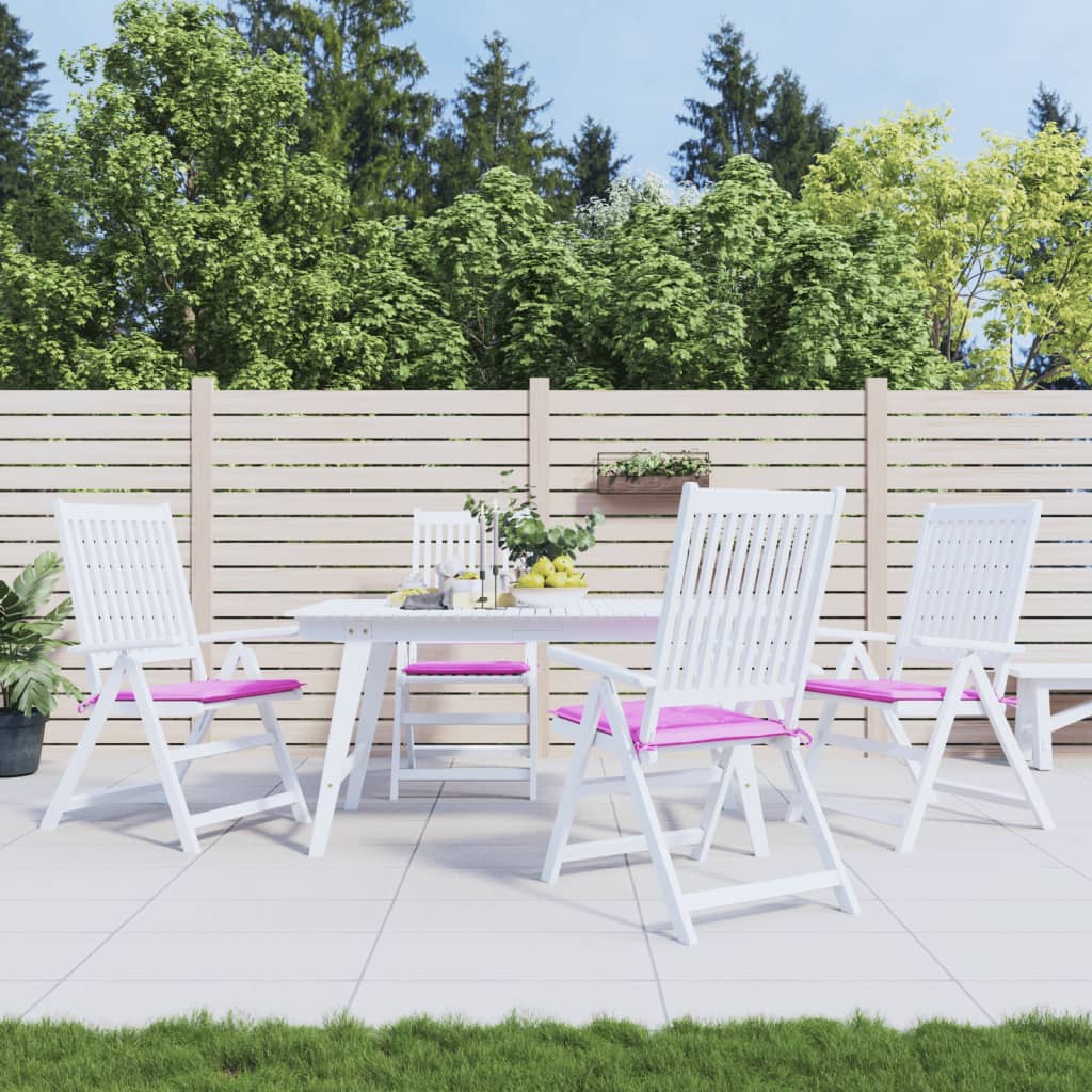 Vidaxl Gartenstuhl Kissen 4 ST 40x40x3 cm Stoff rosa