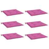 VidaXL Gartenstuhlkissen 6 Stück 40x40x4 cm Stoff rosa