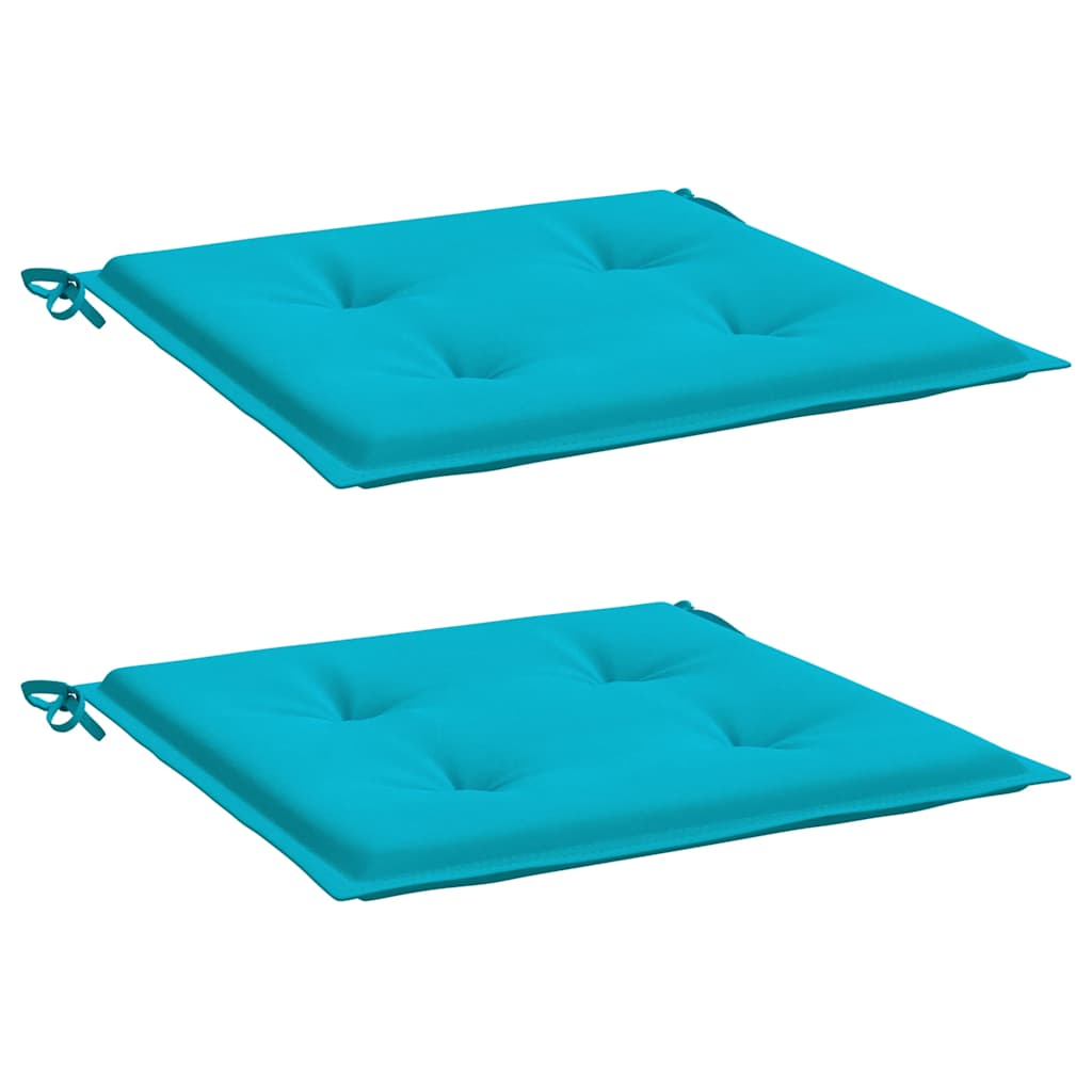 VidaXL Gartenstuhlkissen 2 Stück 40x40x4 cm Stoff Türkis