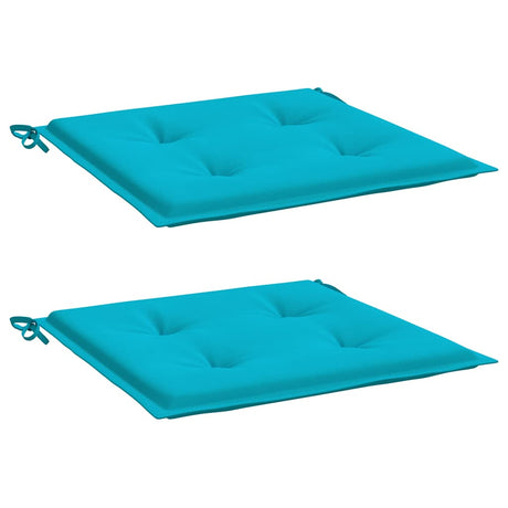 VidaXL Gartenstuhlkissen 2 Stück 40x40x4 cm Stoff Türkis