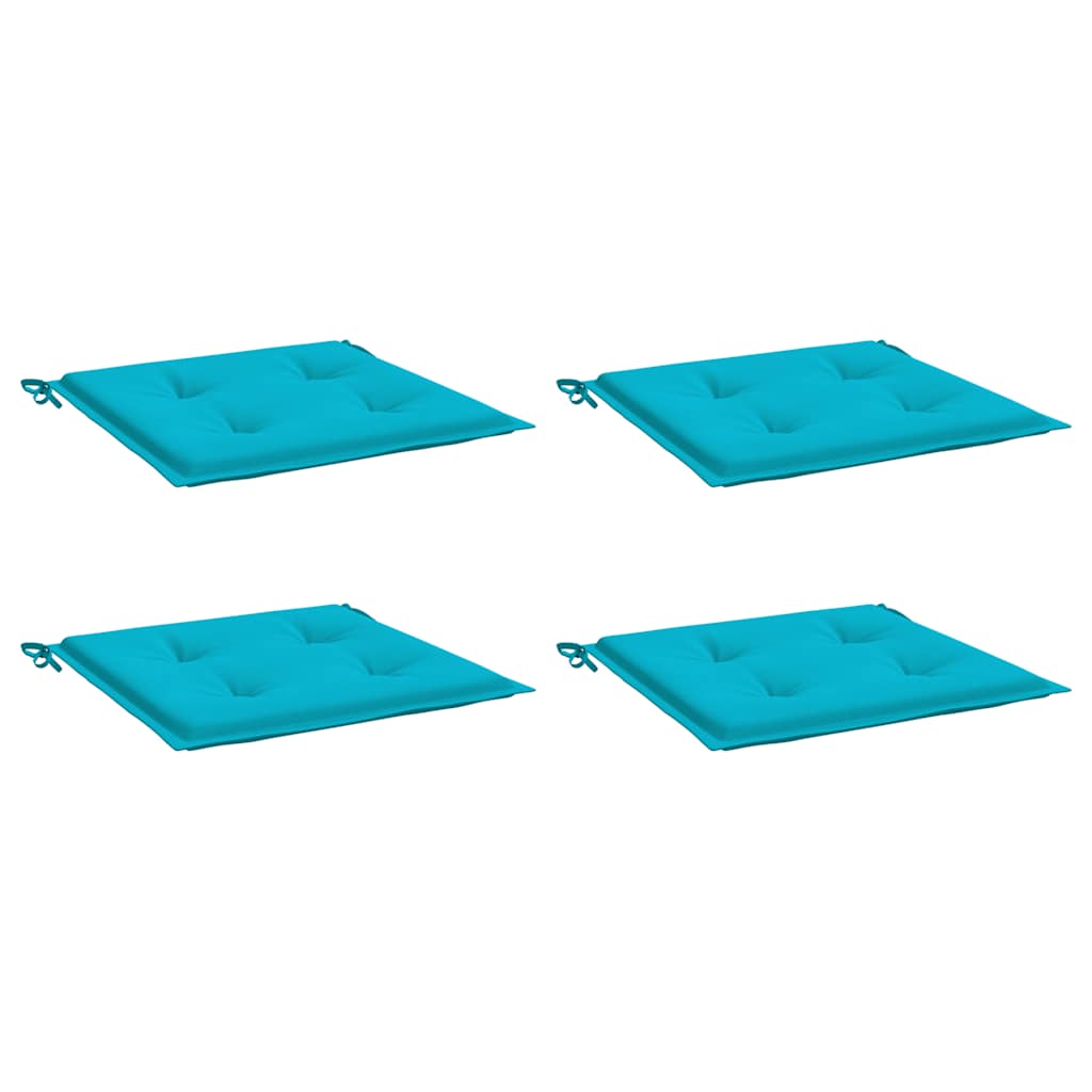 VidaXL Gartenstuhlkissen 4 Stück 40x40x4 cm Stoff Türkis