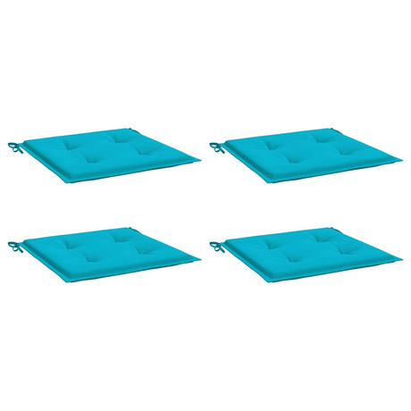 VidaXL Gartenstuhlkissen 4 Stück 40x40x4 cm Stoff Türkis