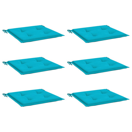 VidaXL Gartenstuhlkissen 6 Stück 40x40x4 cm Stoff Türkis