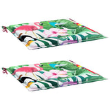 VidaXL Gartenstuhlkissen 2 Stück 50x50x4 cm Stoff mehrfarbig