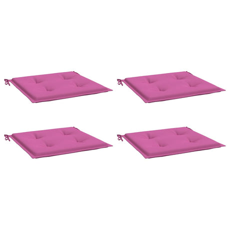 VidaXL Gartenstuhlkissen 4 Stück 50x50x4 cm Stoff rosa