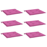 VidaXL Gartenstuhlkissen 6 Stück 50x50x4 cm Stoff rosa