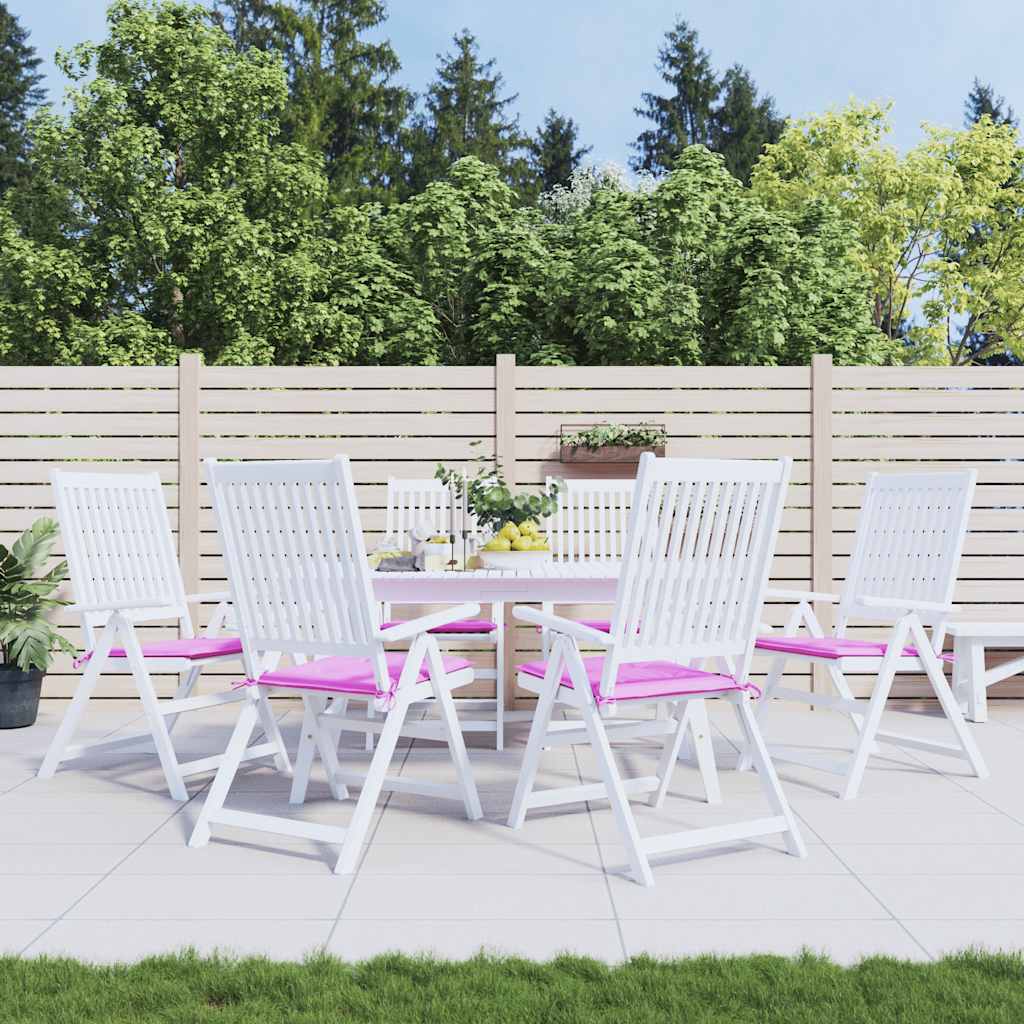 VidaXL Gartenstuhlkissen 6 Stück 50x50x4 cm Stoff rosa