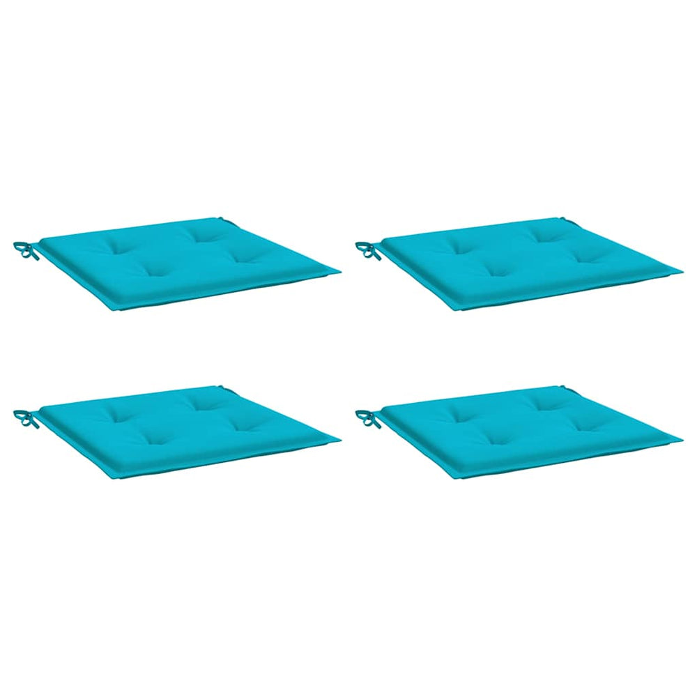 VidaXL Gartenstuhlkissen 4 Stück 50x50x4 cm Stoff Türkis