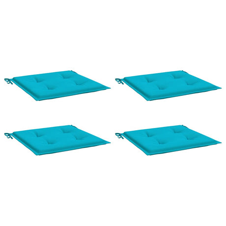VidaXL Gartenstuhlkissen 4 Stück 50x50x4 cm Stoff Türkis