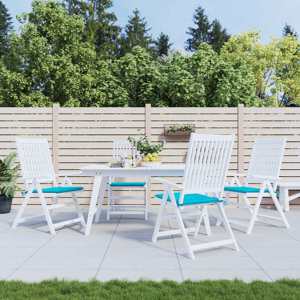 VidaXL Gartenstuhlkissen 4 Stück 50x50x4 cm Stoff Türkis