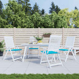VidaXL Gartenstuhlkissen 4 Stück 50x50x4 cm Stoff Türkis