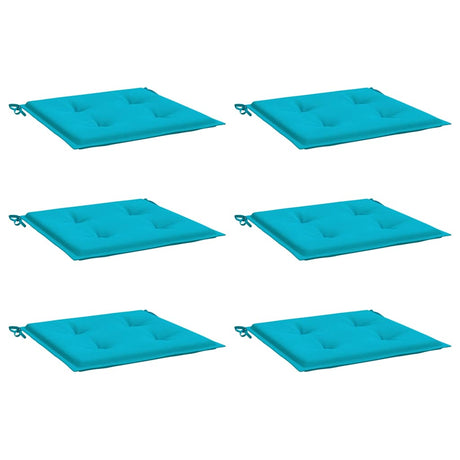 VidaXL Gartenstuhlkissen 6 Stück 50x50x4 cm Stoff Türkis