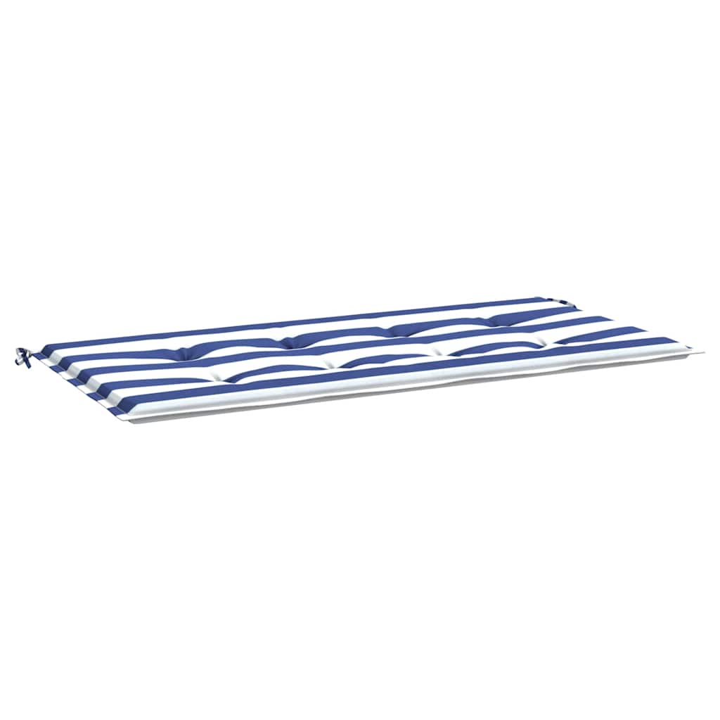 Vidaxx Gartenbankauflage gestreift 100x50x4 cm Oxford-Stoff weiß und blau