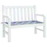 Vidaxx Gartenbankauflage gestreift 100x50x4 cm Oxford-Stoff weiß und blau