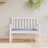 Vidaxl Garden Bench Cushion Rands 100x50x3 cm Oxford Fabric White and Blue