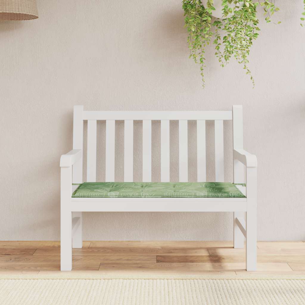 Vidaxx Gartenbankauflage 100x50x4 cm Oxford-Stoff mit Blattmuster